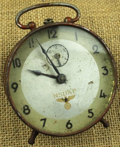 WW2 German Nazi NSDAP Third Reich admin desktop clock with eagle