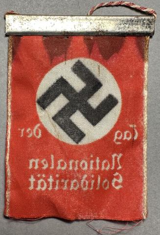 WW2 German Nazi NSDAP Third Reich tiny flag banner patriotic Fuhrer Swastika