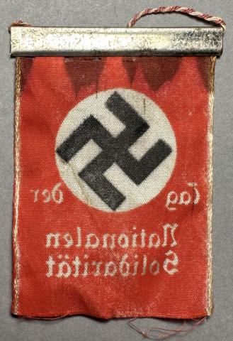 WW2 German Nazi NSDAP Third Reich tiny flag banner patriotic Fuhrer Swastika