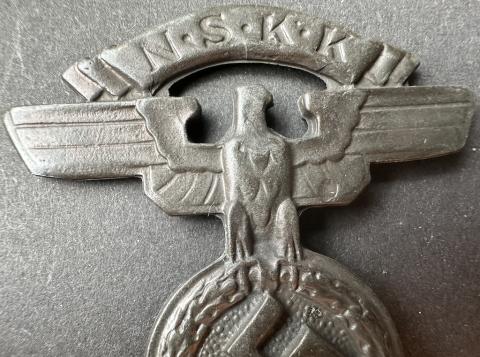 WW2 German Nazi NSKK motorcycle club N.S.K.K pole top of car flag