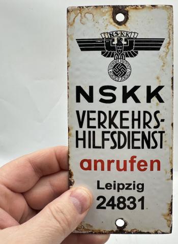 WW2 German Nazi NSKK motorcycle club of the Third Reich metal wall signWW2 German Nazi NSKK motorcycle club of the Third Reich metal wall sign