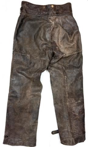 WW2 German Nazi NSKK motorcycle club of the Third reich moto leather pants worn