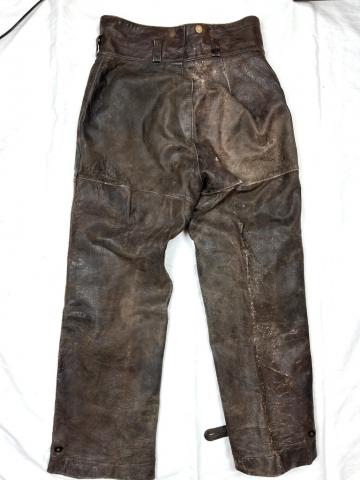 WW2 German Nazi NSKK motorcycle club of the Third reich moto leather pants worn