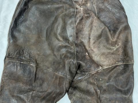 WW2 German Nazi NSKK motorcycle club of the Third reich moto leather pants worn
