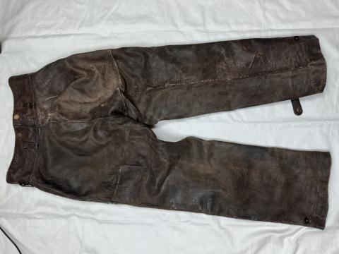 WW2 German Nazi NSKK motorcycle club of the Third reich moto leather pants worn