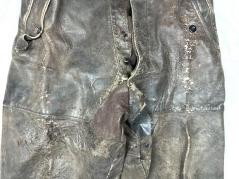 WW2 German Nazi NSKK motorcycle club of the Third reich moto leather pants worn