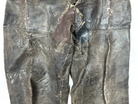 WW2 German Nazi NSKK motorcycle club of the Third reich moto leather pants worn