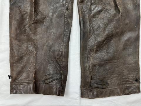 WW2 German Nazi NSKK motorcycle club of the Third reich moto leather pants worn