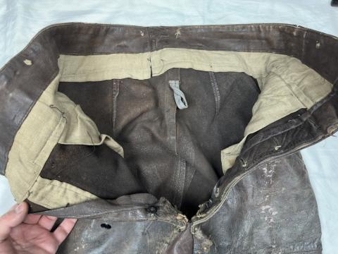 WW2 German Nazi NSKK motorcycle club of the Third reich moto leather pants worn