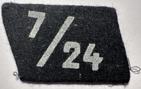 WW2 German Nazi NSKK N.S.K.K tunic removed NCO collar tab 7/24 division motorcycle club