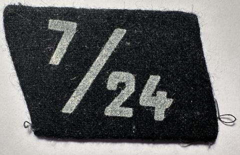 WW2 German Nazi NSKK N.S.K.K tunic removed NCO collar tab 7/24 division motorcycle club