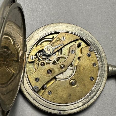 WW2 German Nazi officer LUFTWAFFE POCKET WATCH swastika pilot aircraft flak