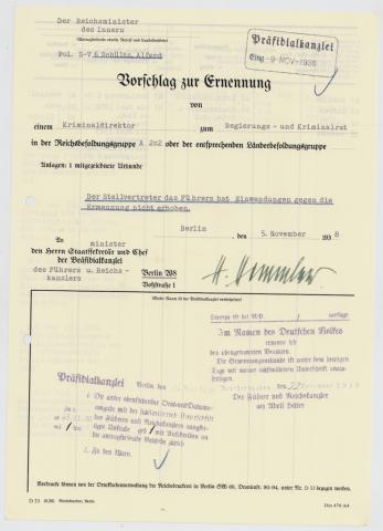 WW2 GERMAN NAZI ORIGINAL WAFFEN SS 2 PAGES PROMOTION DOCUMENT SIGNED BY HEINRICH HIMMLER 100% ORIGINAL AUTOGRAPH SIGNATURE