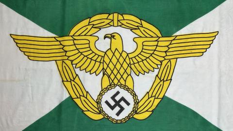 WW2 GERMAN NAZI POLICE POLIZEI DOUBLE SIDE LARGE FLAG GESTAPO WAFFEN SS WW2 GERMAN NAZI POLICE POLIZEI DOUBLE SIDE LARGE FLAG GESTAPO WAFFEN SS