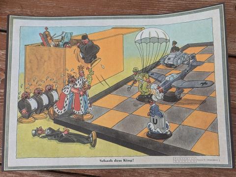 WW2 German Nazi propaganda board game poster fac simile