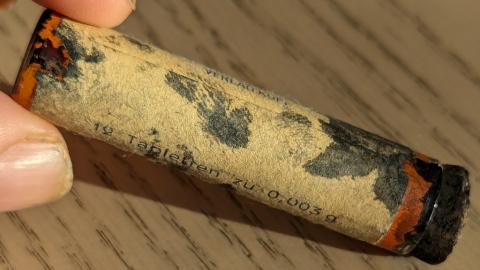 original genuine Pervitin tube wehrmacht waffen SS crystal meth Adolf Hitler drug