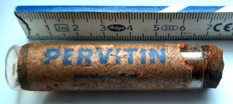 WW2 German Nazi genuine original Pervitin tube wehrmacht waffen SS crystal meth Adolf Hitler drug