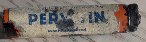 original genuine Pervitin tube wehrmacht waffen SS crystal meth Adolf Hitler drug