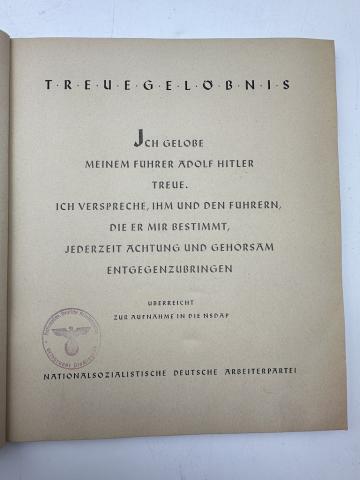WW2 German Nazi RARE Third Reich Ich Kämpfe book I fight The duties of the party comrade STAMPED