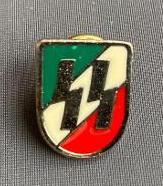 WW2 German Nazi RARE Waffen SS Italian partisan tiny pin with SS runes