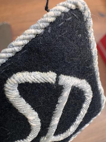 WW2 German Nazi Reinhard Heydrich SECURITY POLICE SD diamond tab sleeve patch cloth officer Sicherheitsdienst