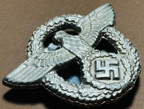 WW2 German Nazi Gestapo SS police polizei badge original case visor cap uniform award WW2 German Nazi Gestapo SS police polizei badge original case visor cap uniform award