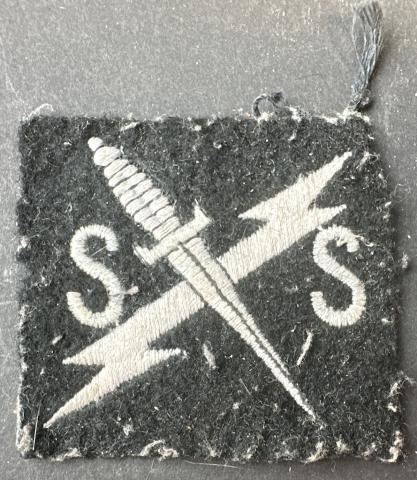 WW2 German Nazi SCARCE Special forces badge landing Great Britain WAFFEN SS Commando tunic cloth patch