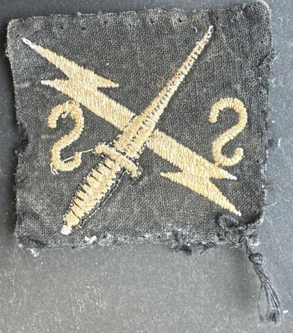 WW2 German Nazi SCARCE Special forces badge landing Great Britain WAFFEN SS Commando tunic cloth patch
