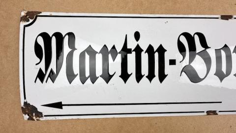 WW2 German Nazi original Third Reich Leader MARTIN BORMANN enamel metal street PLATZ sign