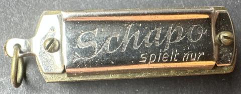 WW2 German Nazi Soldier pocket harmonica in original box Wehrmacht Waffen SS field battle