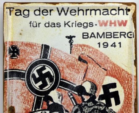 WW2 German Nazi TAG DER WEHRMACHT fur das Kriegs wall metal sign