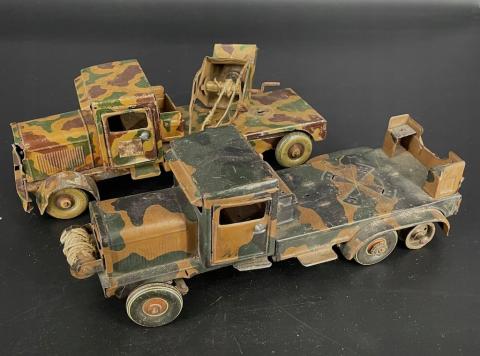 WW2 German Nazi Third Reich 1930s truck vehicule camo toy elastolin lineol camo tippco lehmann