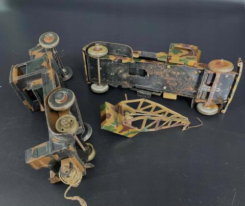 WW2 German Nazi Third Reich 1930s truck vehicule camo toy elastolin lineol camo tippco lehmann