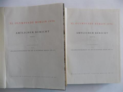WW2 German Nazi Third Reich Berlin 1936 Summer Olympics Official Report