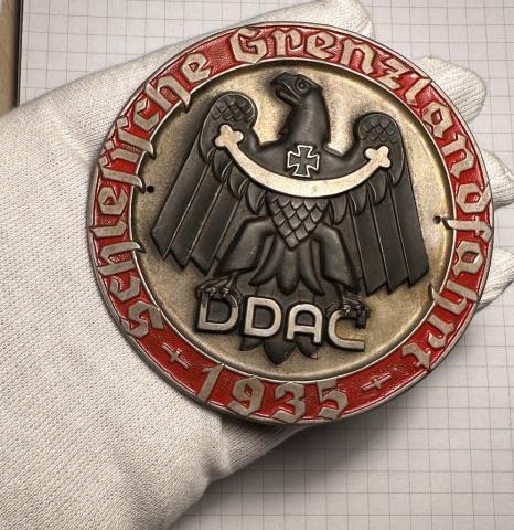 WW2 German Nazi Third Reich DDAC plate automobile club wehrmacht heer