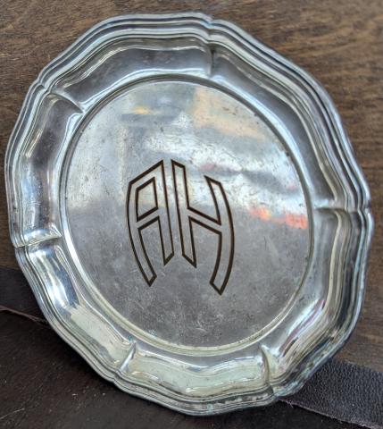 WW2 German Nazi Third Reich Fuhrer Adolf Hitler silverware AH monogram tray