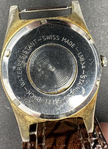 WW2 German Nazi Third Reich Fuhrer patriotic watch with swastika WW2 German Nazi Third Reich Fuhrer patriotic watch with swastika