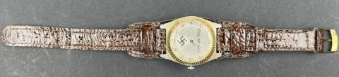 WW2 German Nazi Third Reich Fuhrer patriotic watch with swastika WW2 German Nazi Third Reich Fuhrer patriotic watch with swastika