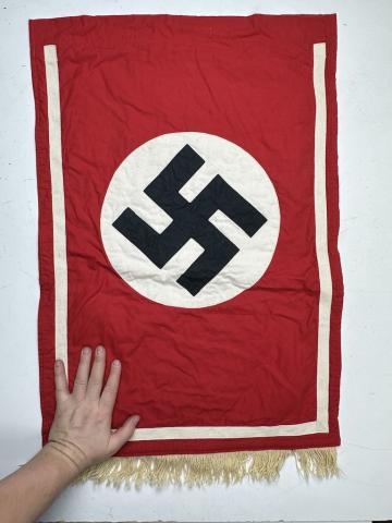original drapeau allemand brossard banniere WW2 German Nazi Third reich NSDAP FLAG large WALL BANNER MARKED 