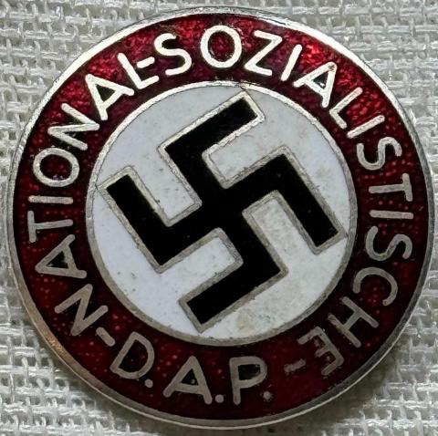 WW2 German Nazi Third Reich NSDAP membership pin badge unmarked mint