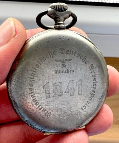 WW2 german Nazi Third Reich NSDAP Munchen 1941 NSDAP pocket watch