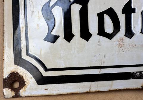 WW2 German Nazi Third Reich NSDAP NSKK motorcycle club enamel wall sign ADMIN building