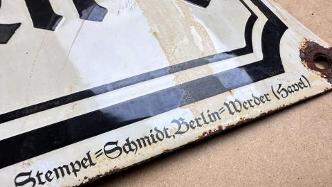 WW2 German Nazi Third Reich NSDAP NSKK motorcycle club enamel wall sign ADMIN building