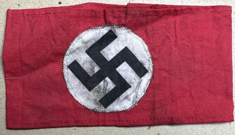 WW2 German Nazi Third Reich NSDAP tunic swastika armband stamp inside