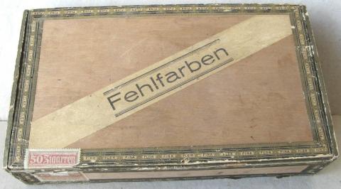 WW2 German Nazi Third Reich OFFICER wooden CIGAR BOX with SWASTIKA