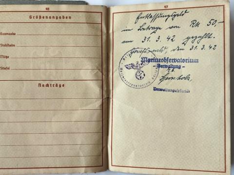 WW2 German Nazi Third Reich Wehrmacht Wehrpass soldier ID with etui 