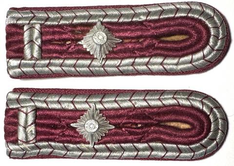 WW2 German Nazi uniform tunic removed Wehrmacht red shoulder boards set