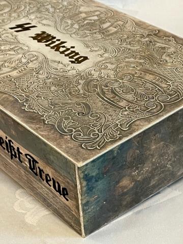 WW2 German Nazi UNIQUE WAFFEN SS 5e division SS Wiking cigar case