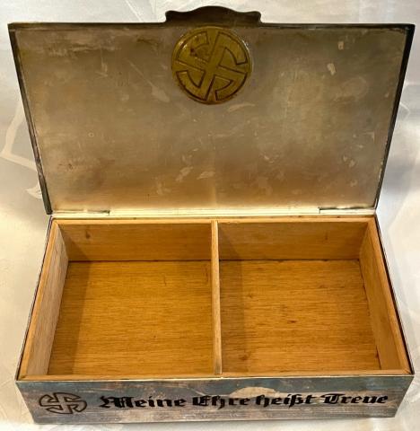 WW2 German Nazi UNIQUE WAFFEN SS 5e division SS Wiking cigar case