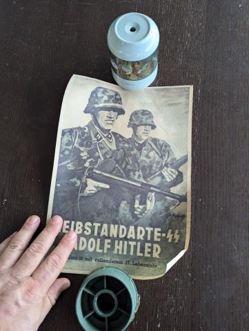 WW2 German Nazi WAFFEN SS 1st division LSSAH LAH Leibstandarte-SS Adolf Hitler wall recruitment poster